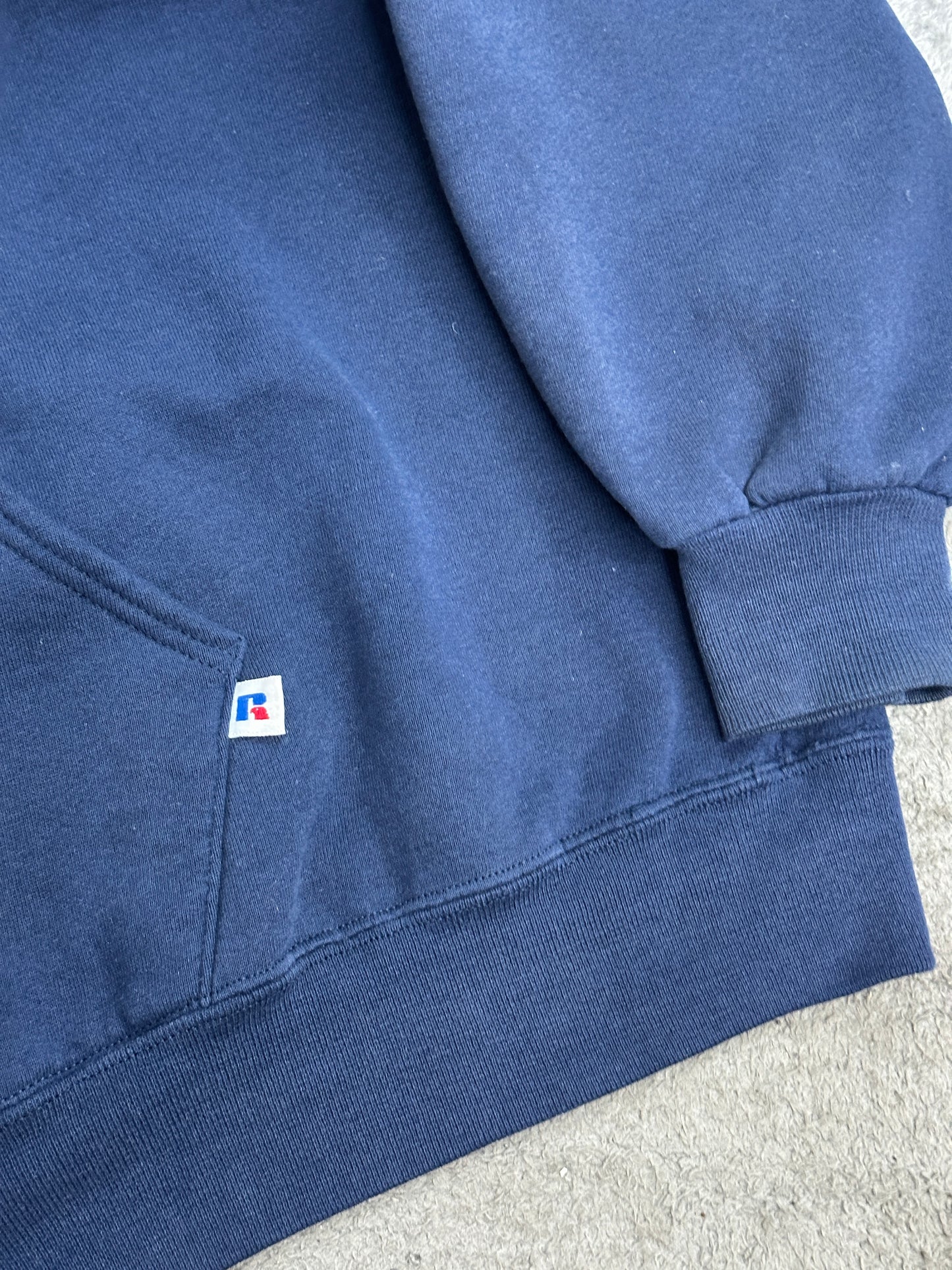 [XXL] 90s Russell Navy Hood Zip-up