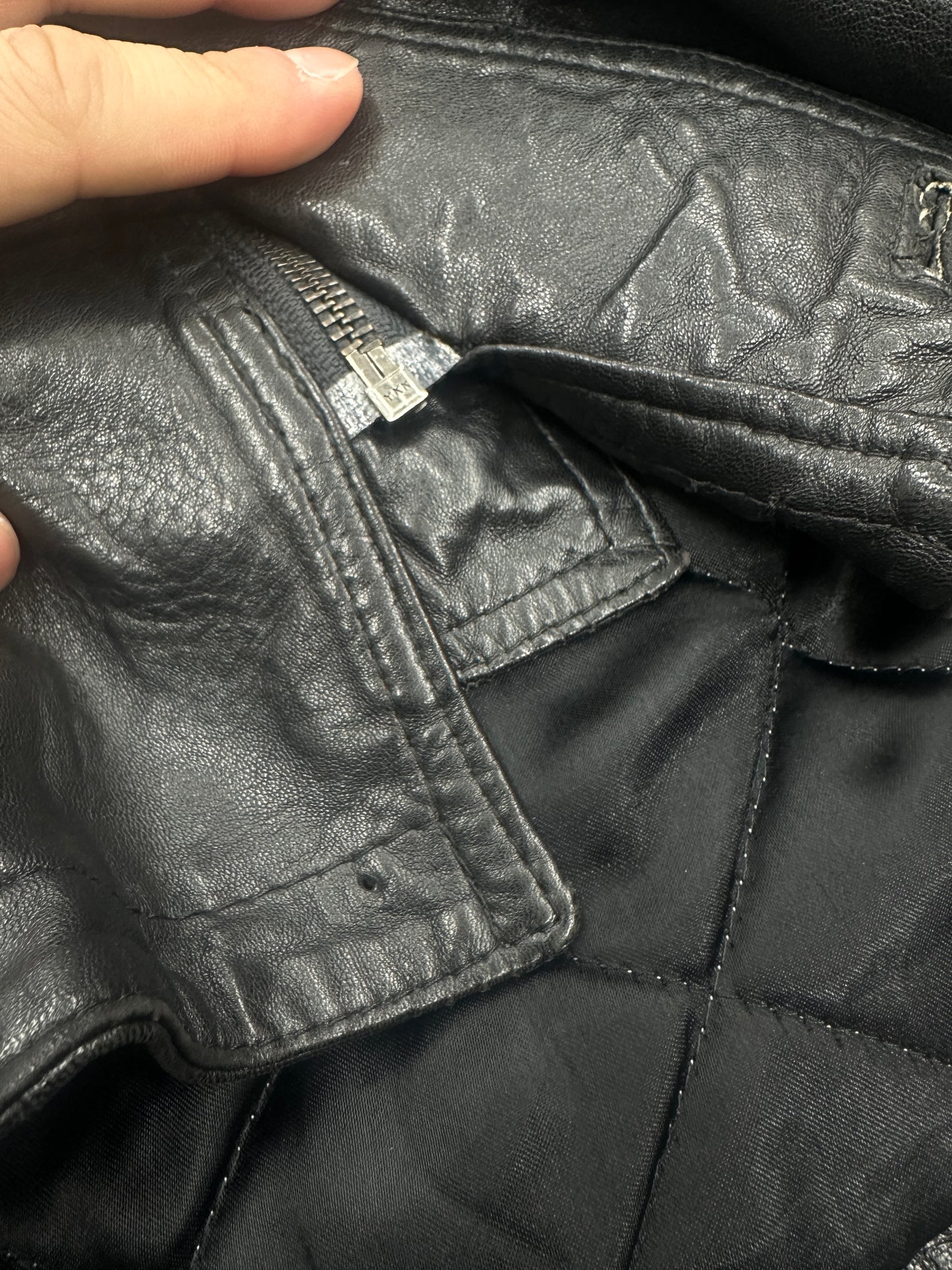 [52] 80s HUGO BOSS Leather Jacket