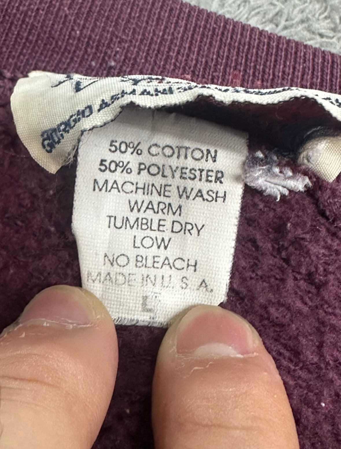 [L] 90s Armani Jeans Faded Sweatshirt