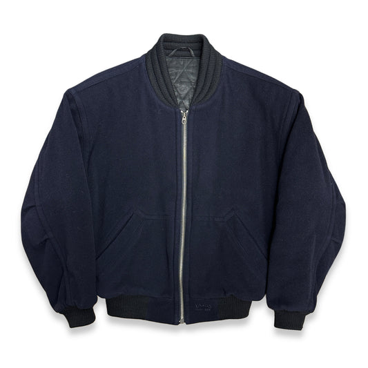 [L] 80s HUGO BOSS Wool/Cashmere Bomber Jacket