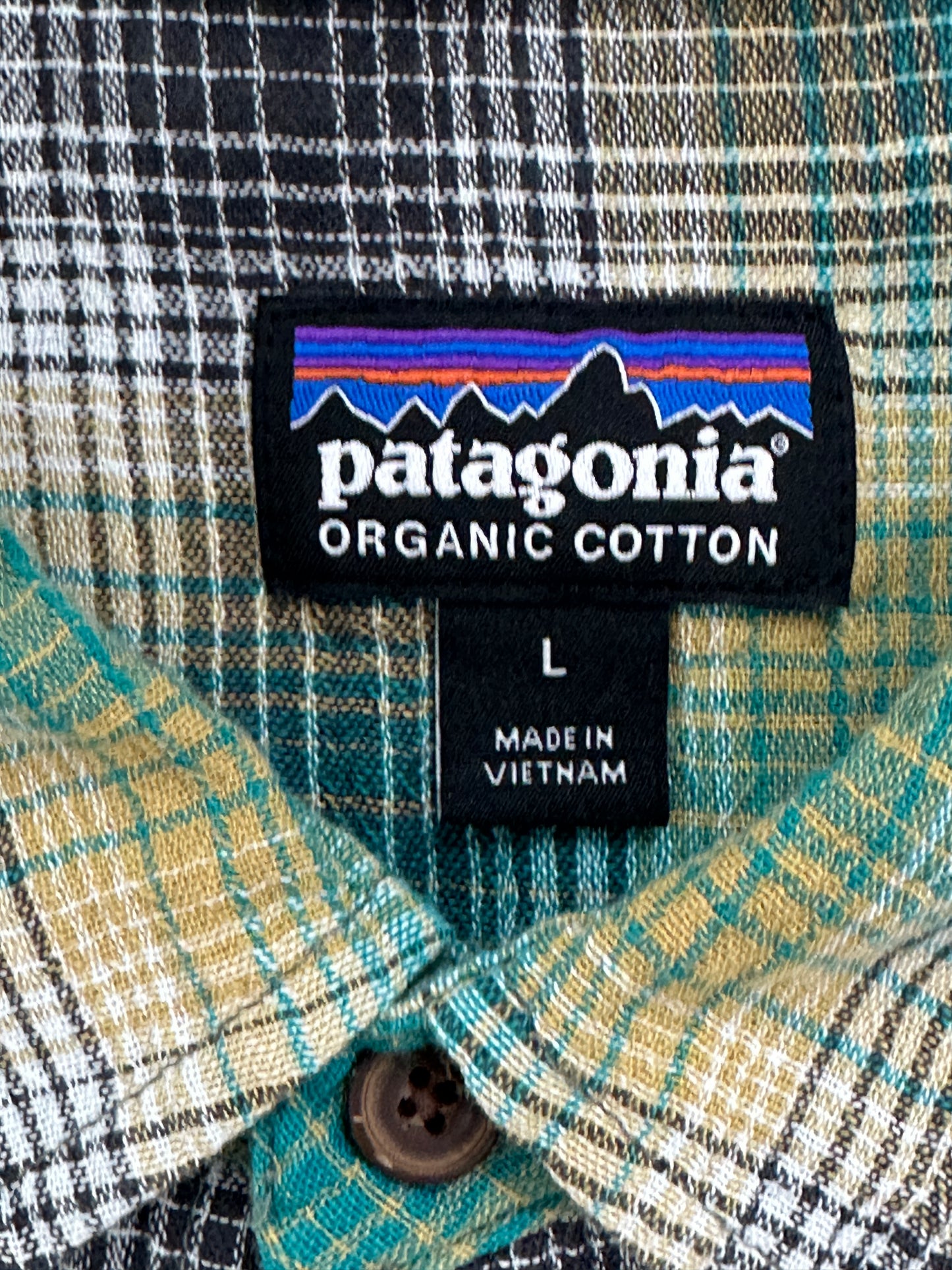 [L] 00s Patagonia Plaid Linen Shirt
