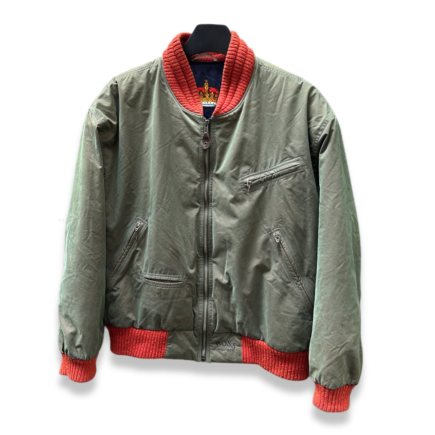 [XL] 80s HUGO BOSS 4 Pocket Bomber Jacket