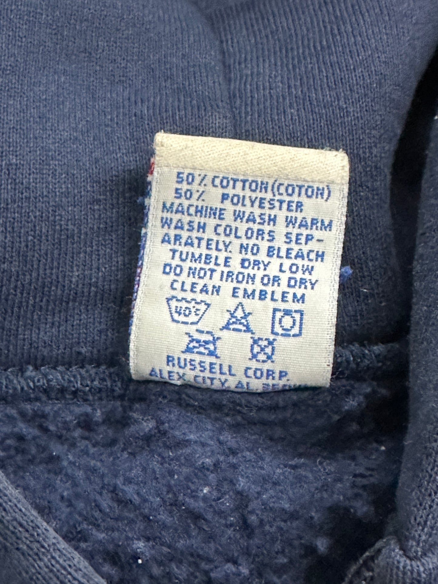 [XXL] 90s Russell Navy Hood Zip-up
