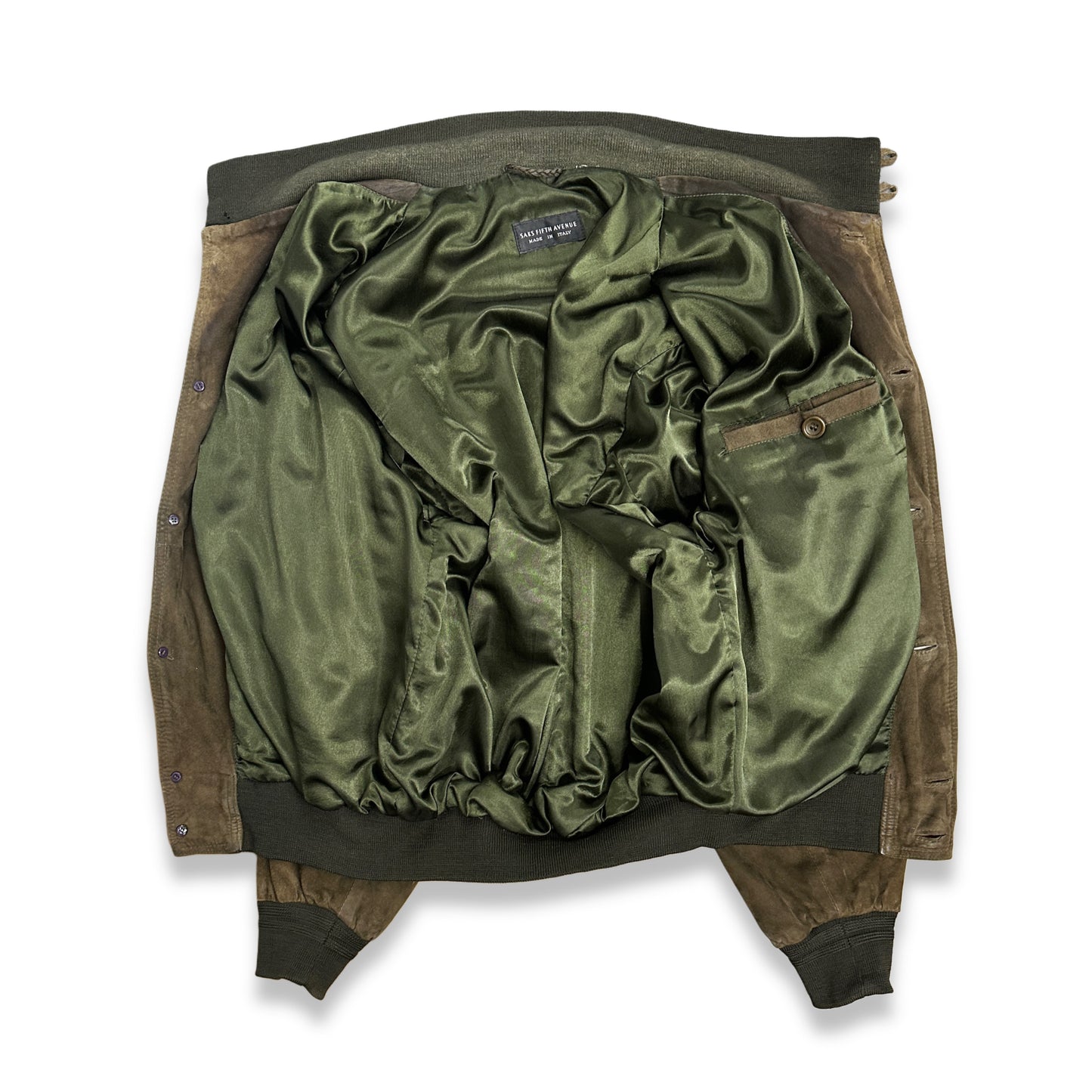 [XL] 90s SAKS FIFTY AVENUE Suede Bomber Jacket