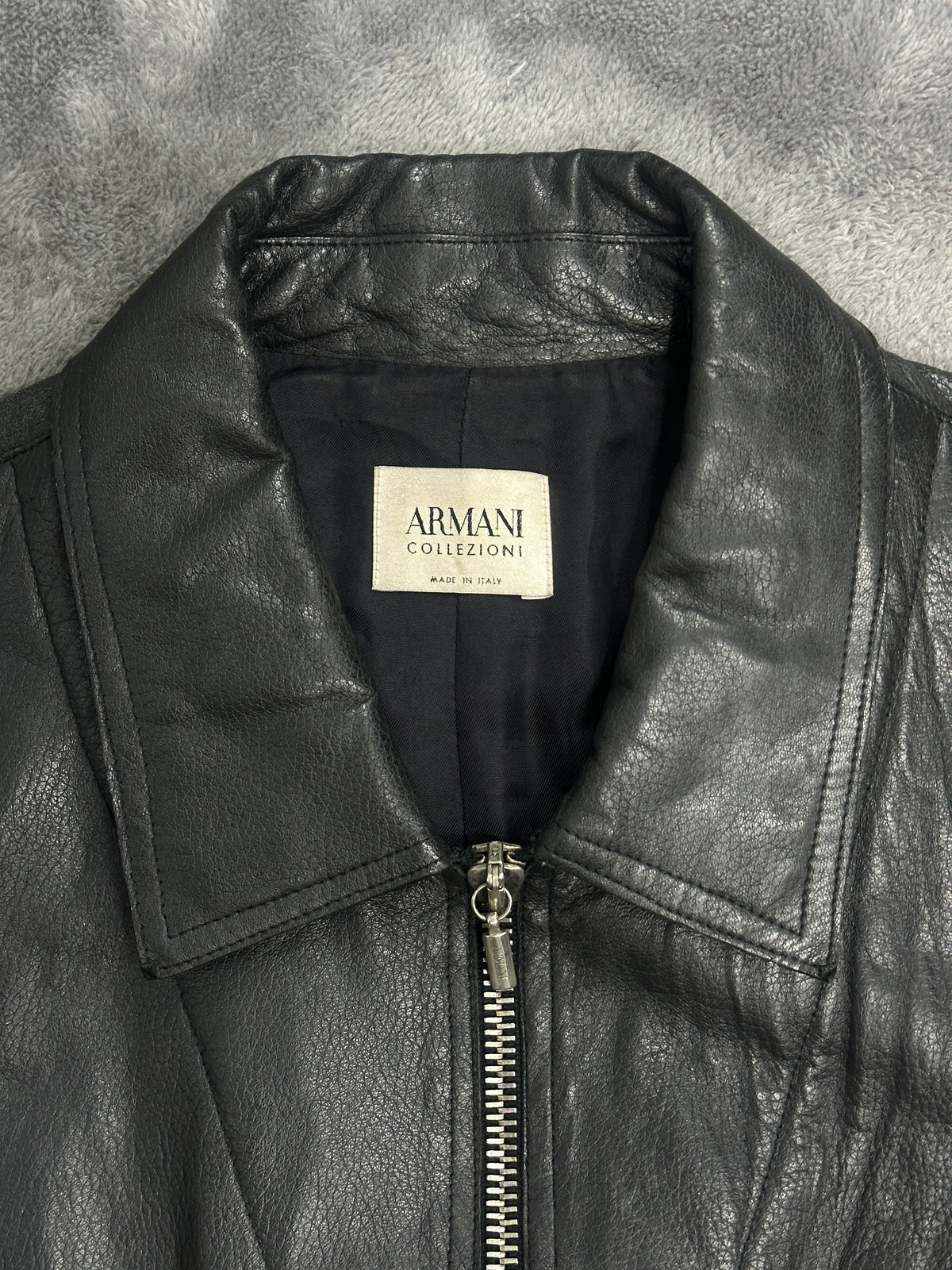 [50] 00s Armani Collezioni Leather Rider Jacket