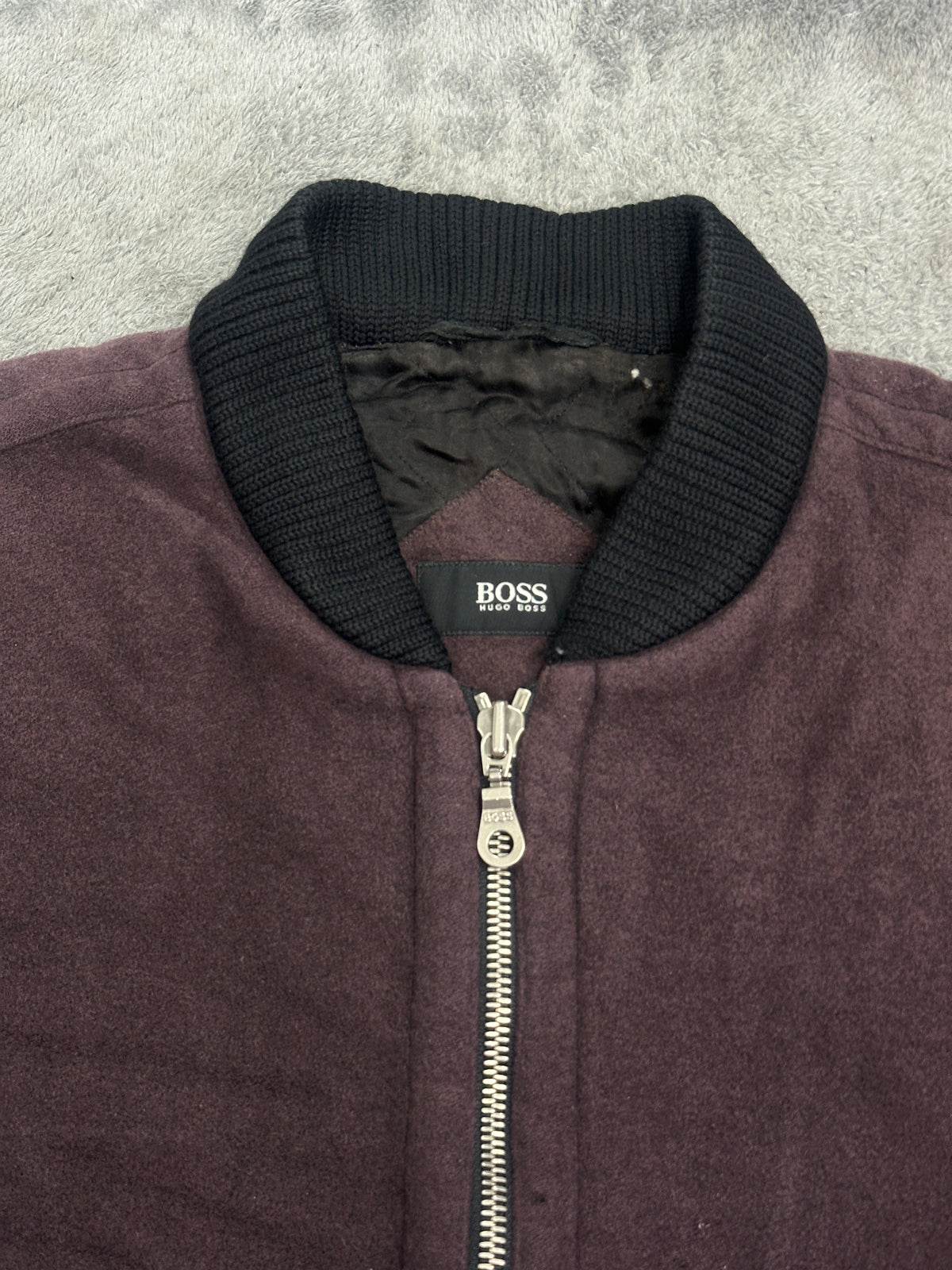 [50] 90s HUGO BOSS Wool Cashmere Bomber Jacket