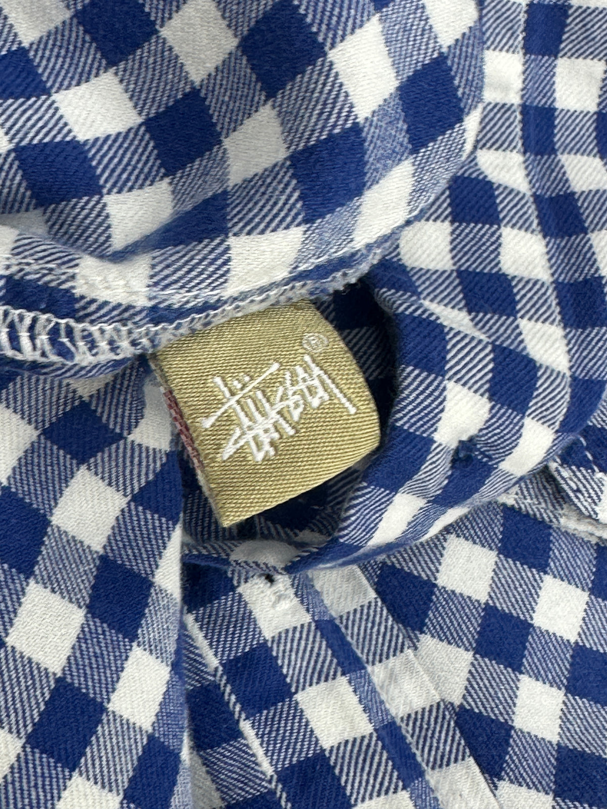 [XL] 00s Stussy Blue Plaid Shirt