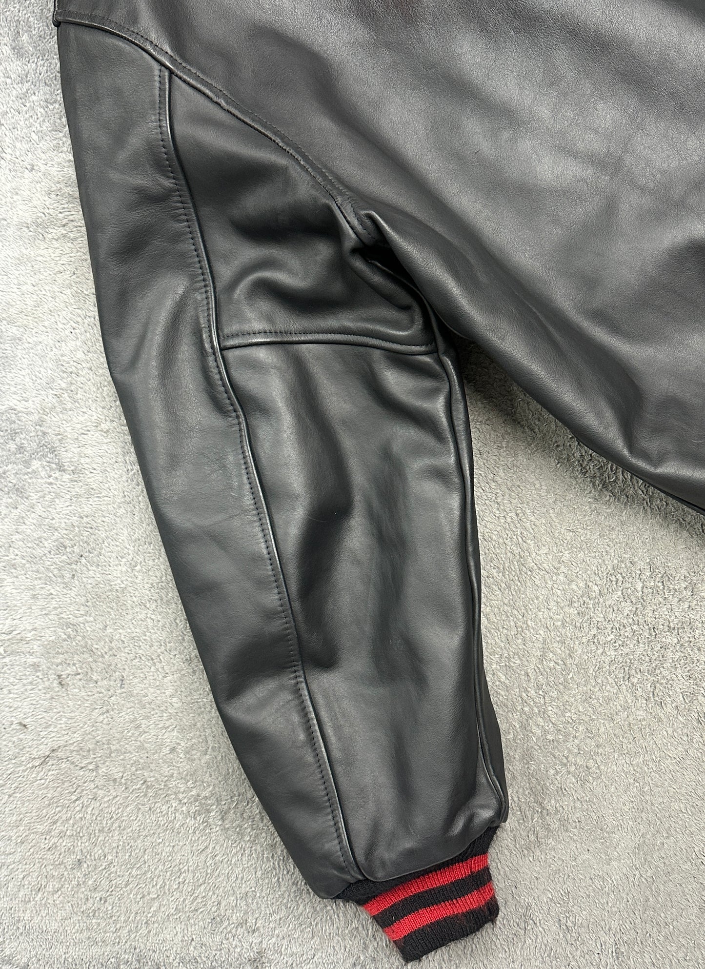 [XL] 80s D.A.R.E Cowhide Bomber Jacket