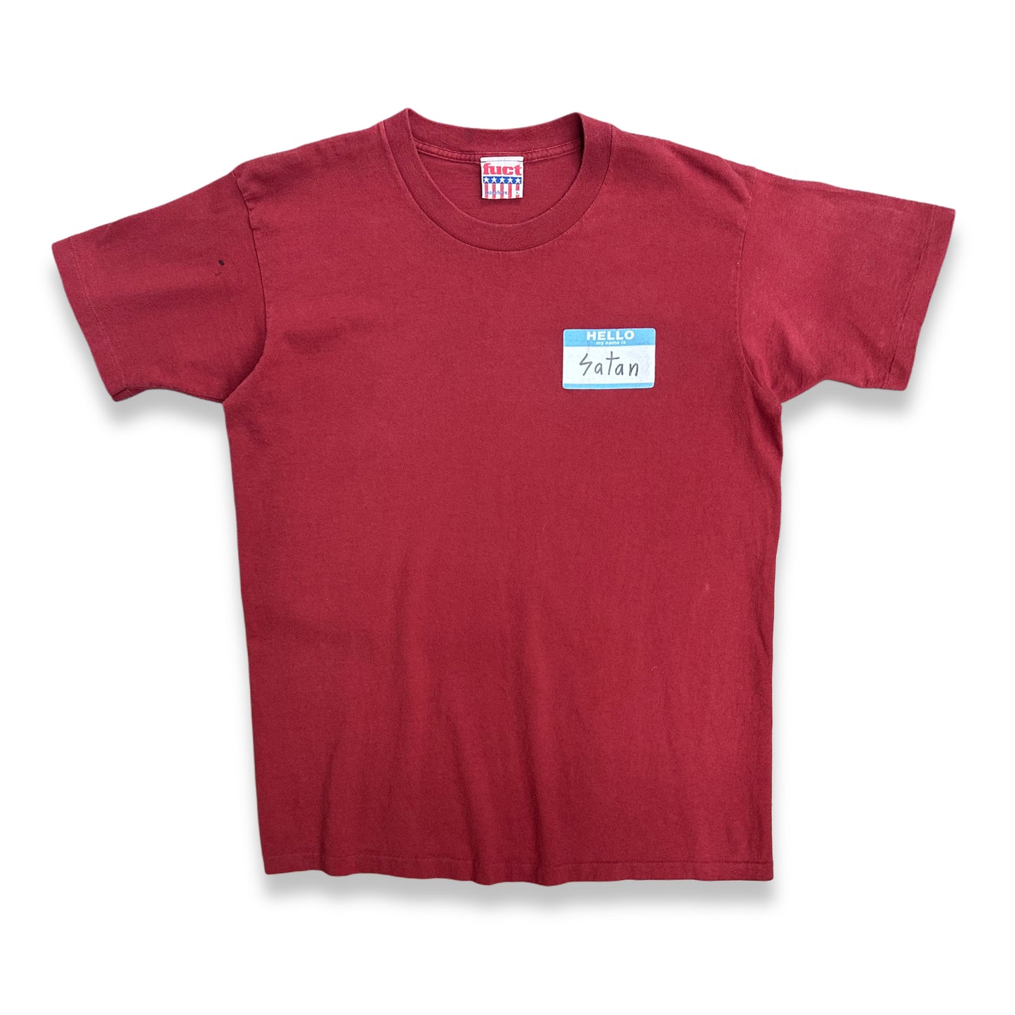 [L] Early 90s FUCT 'my name is satan' Tee