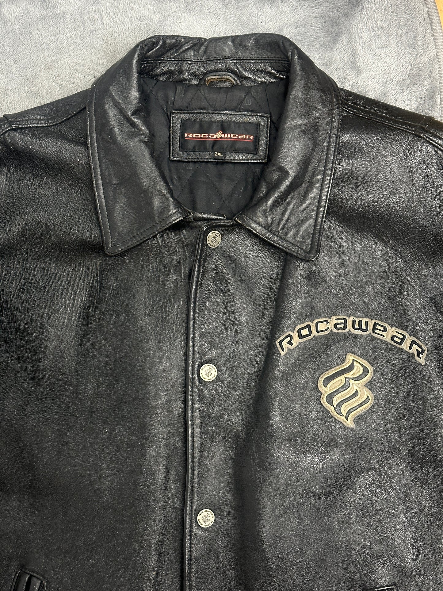 [2XL] 00s ROCAWEAR Leather Jacket