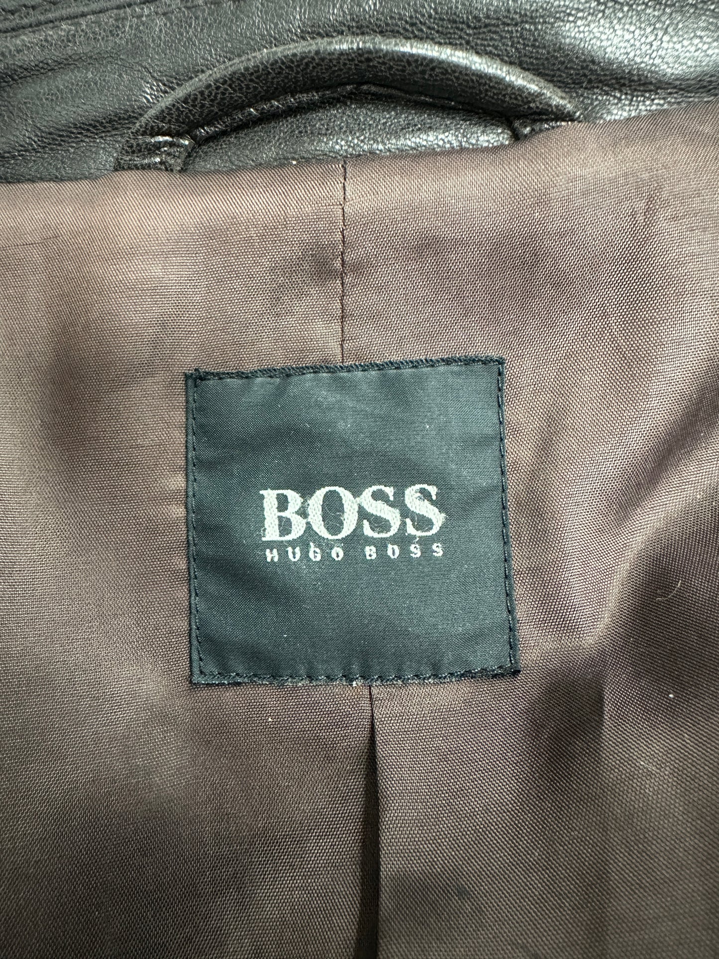 [XL] 00s HUGO BOSS Lamb Skin Leather Jacket
