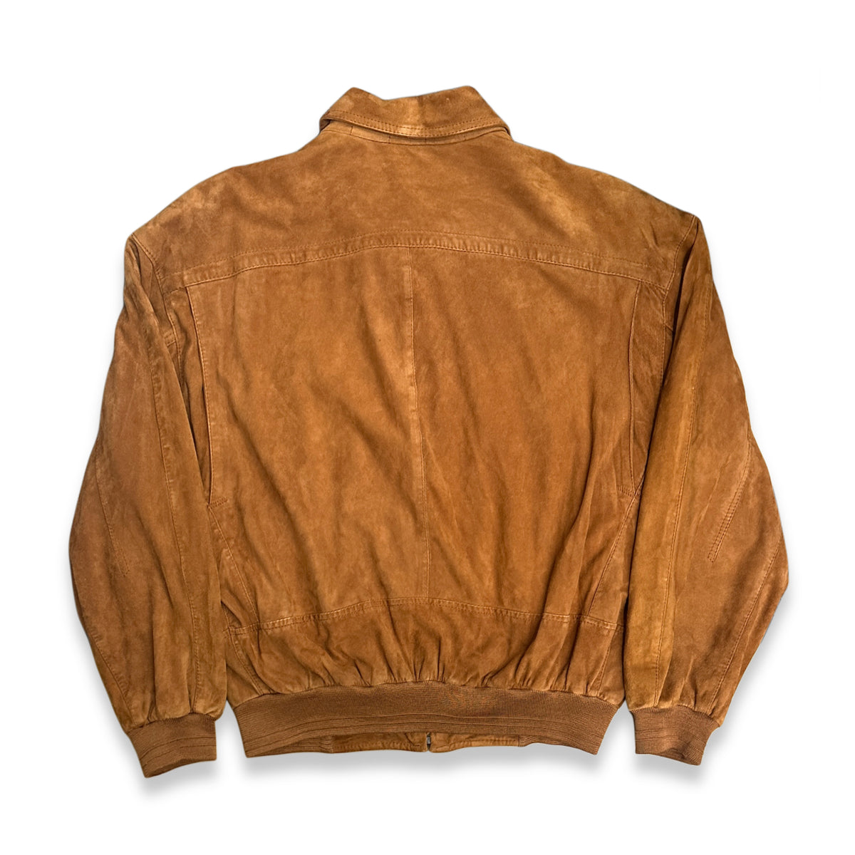 [50] 80s HUGO BOSS Suede Leather Bomber Jacket