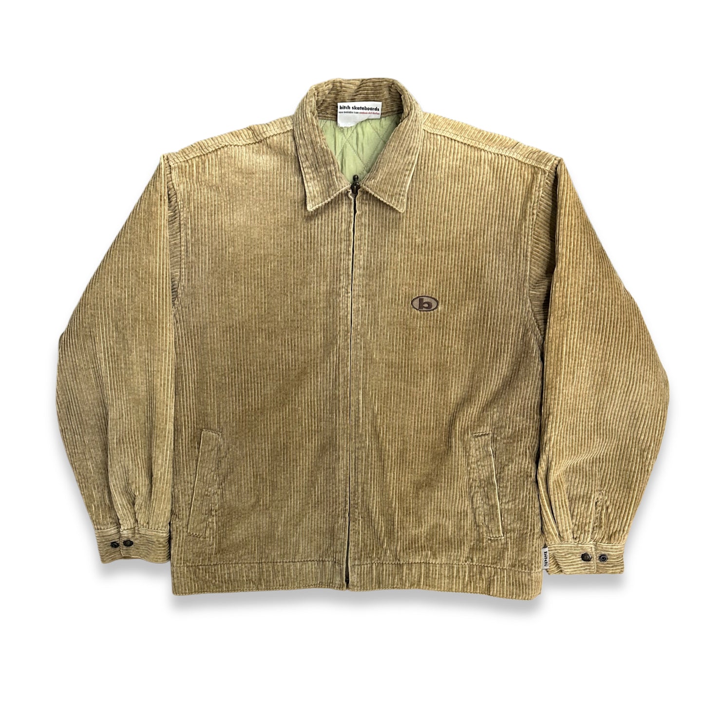 [L] 90s Bitch Skateboards Corduroy Zip-up Jacket