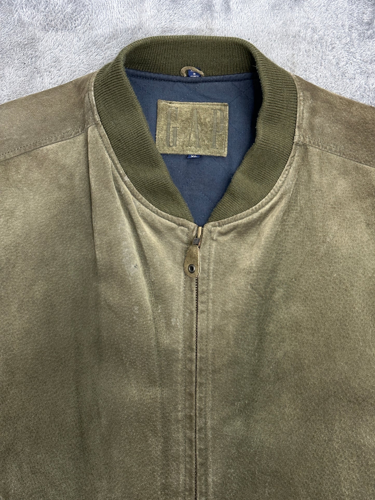 [XL] 90s GAP Olive Green Corduroy Bomber Jacket