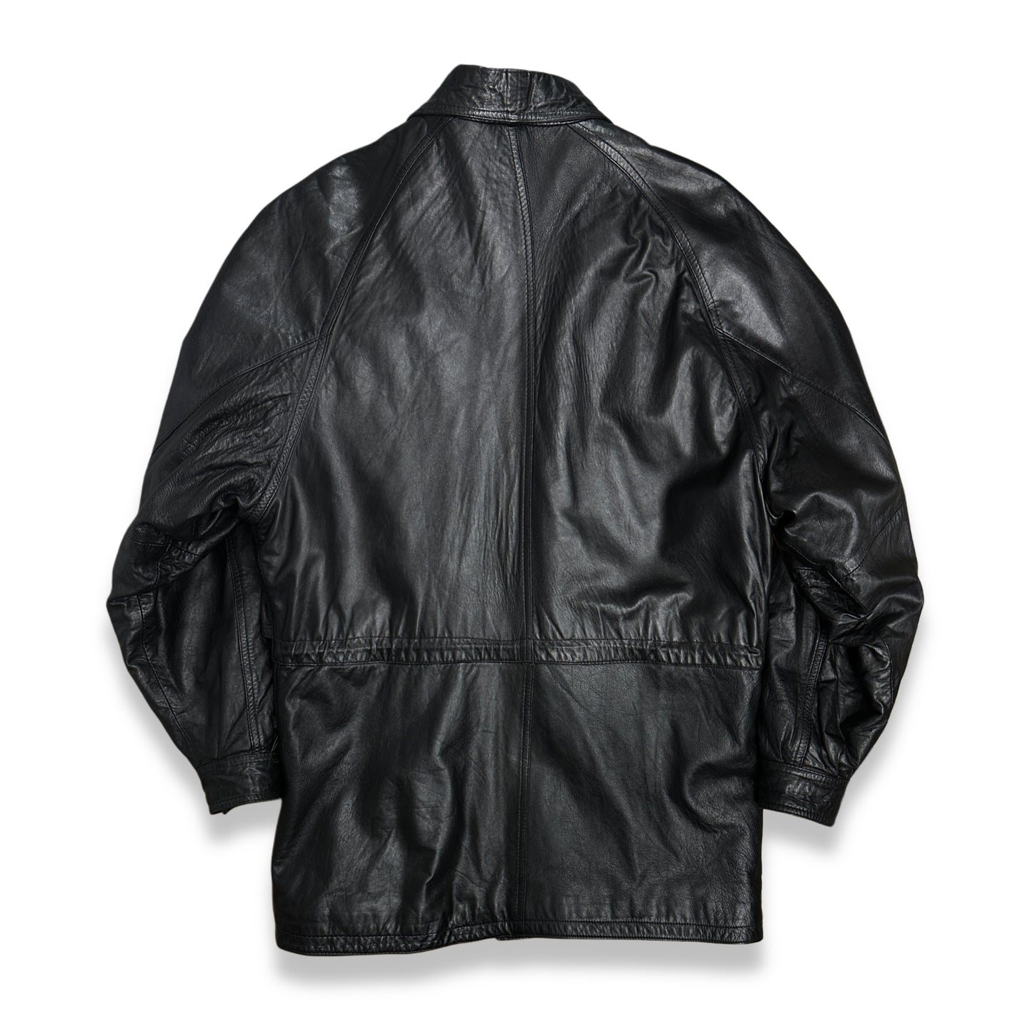 [52] 80s HUGO BOSS Leather Jacket