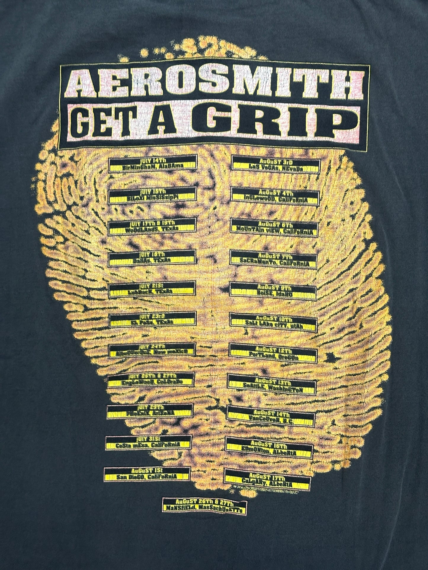[XL] 1993' AEROSMITH Get a Grip Album Tour Tee