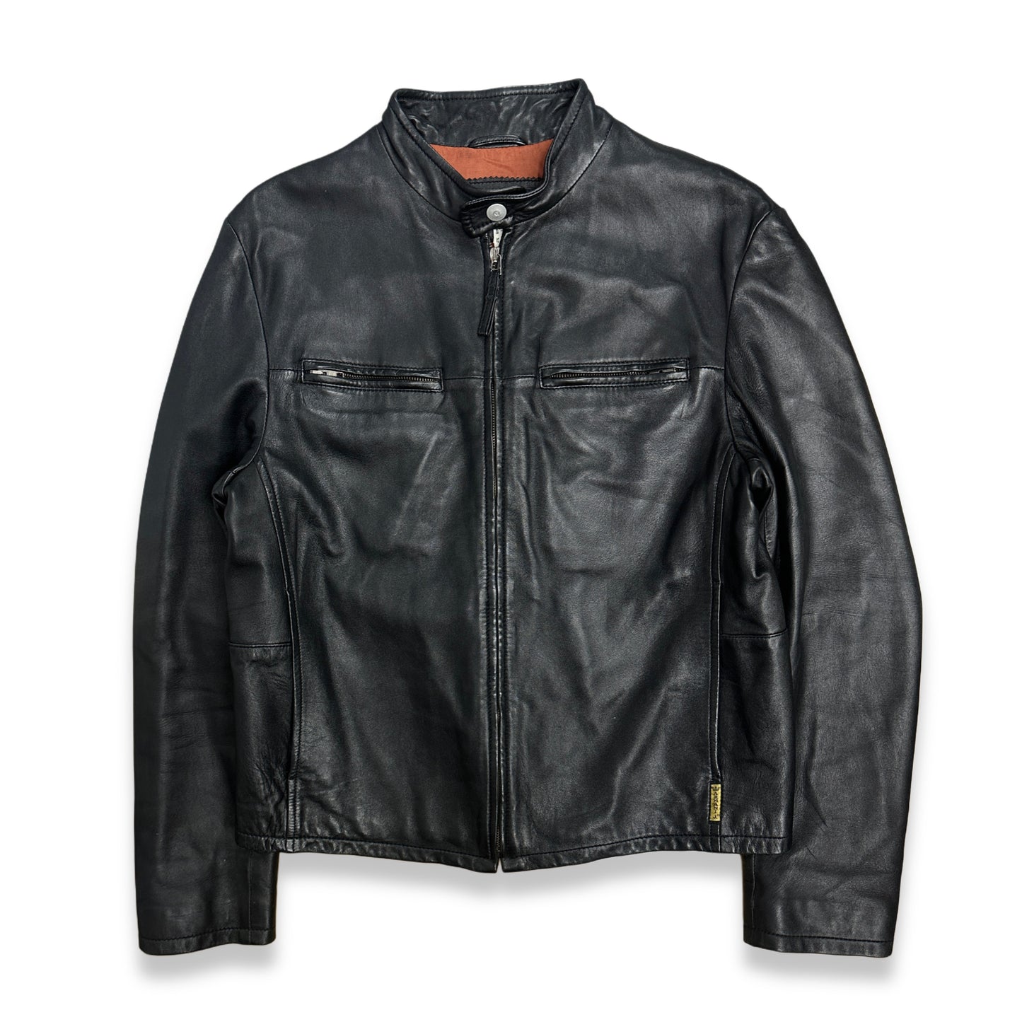 [L] 00s Armani Jeans Rider Leather Jacket