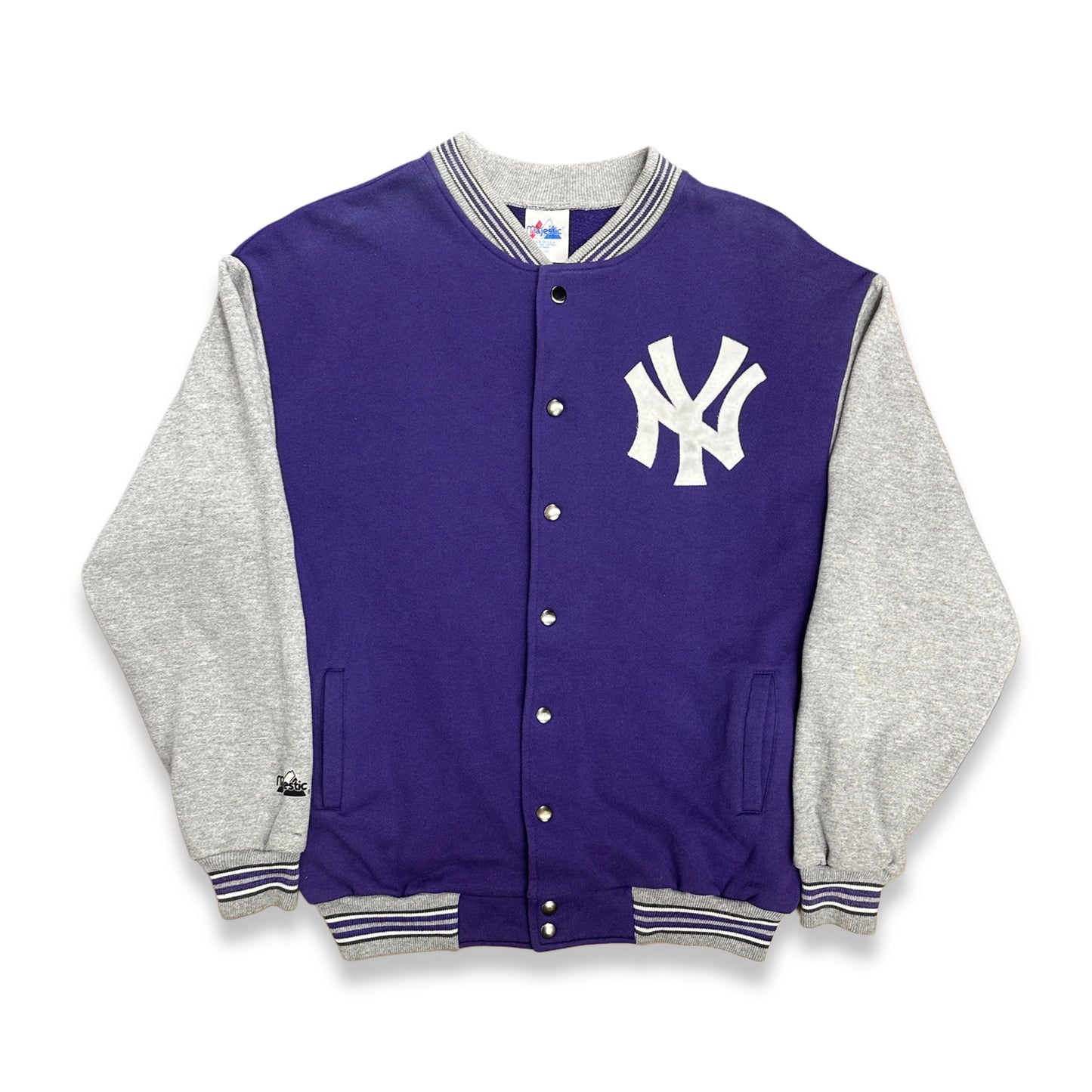 [L] 90s Majestic NY Varsity Jacket