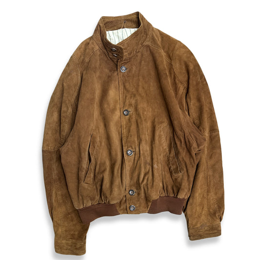 [XL] 90s HUGO BOSS Suede Leather Jacket