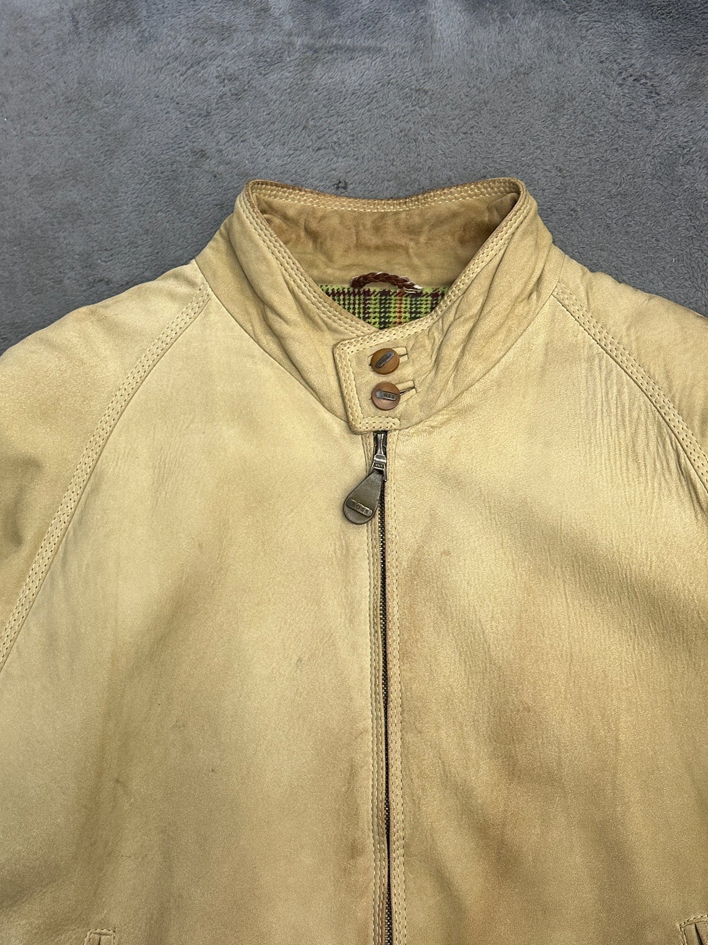 [XL] 80s HUGO BOSS Leather Blouson Jacket