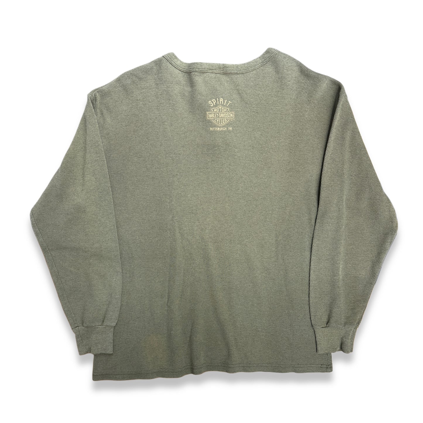 [L] 90s Harley Davidson Thermal Long Sleeve