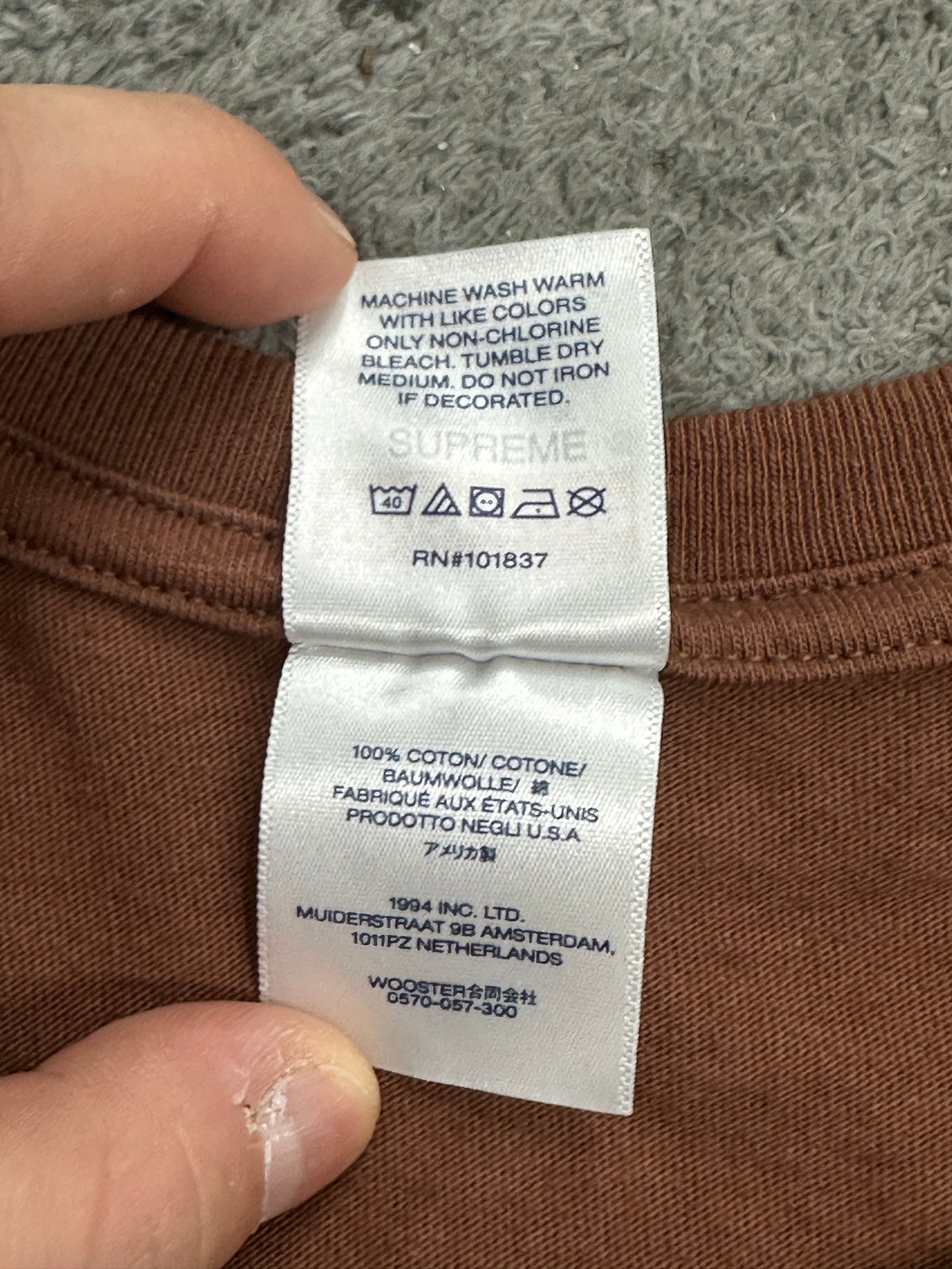 [L] Supreme Camacho Brown Tee