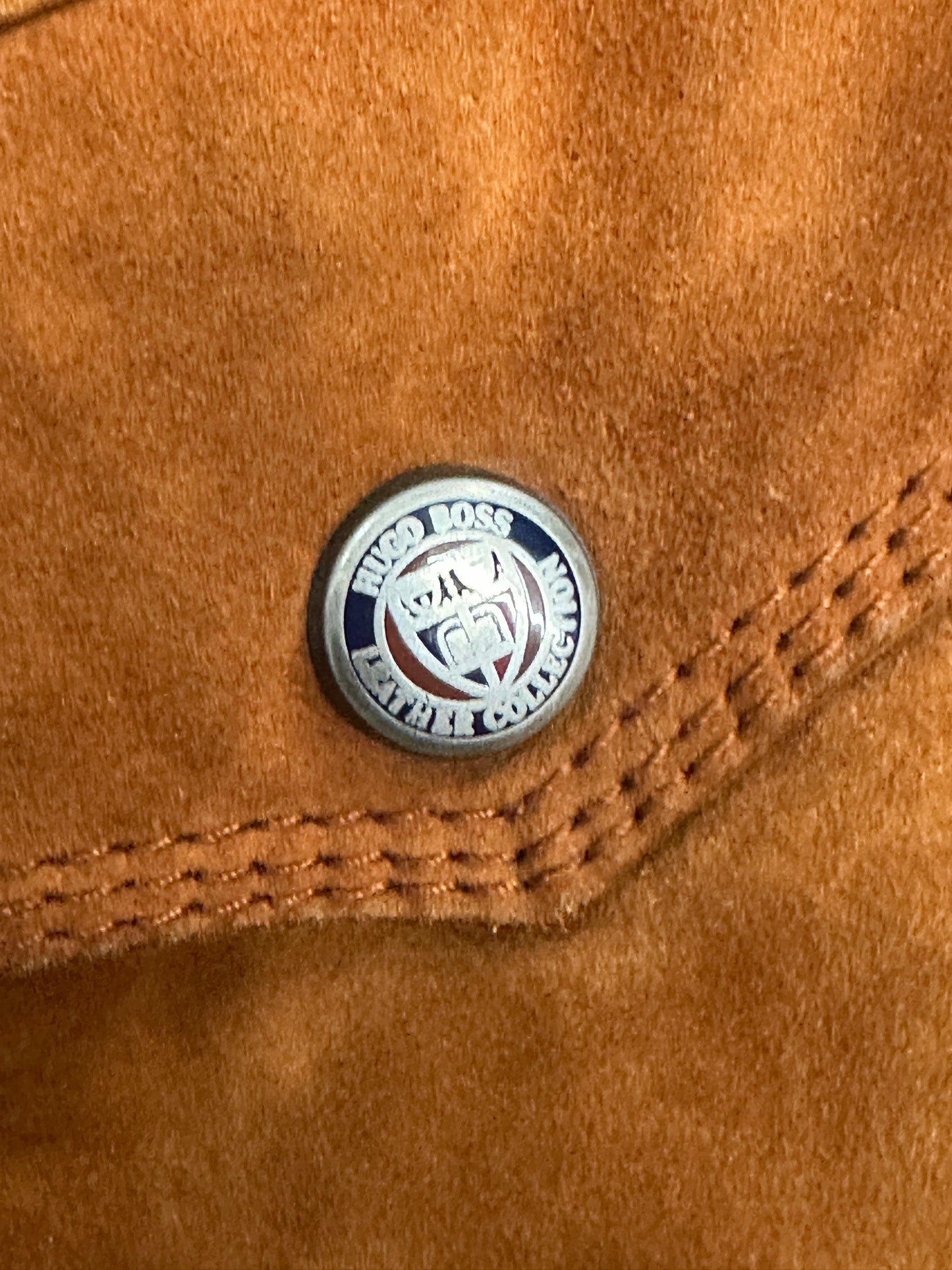 [XL] 80s HUGO BOSS Suede Bomber Jacket