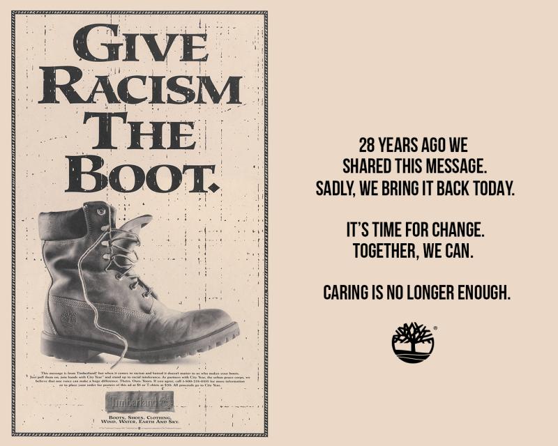 [XL] 1992' Give Racism The Boot Timberland Advertise Tee