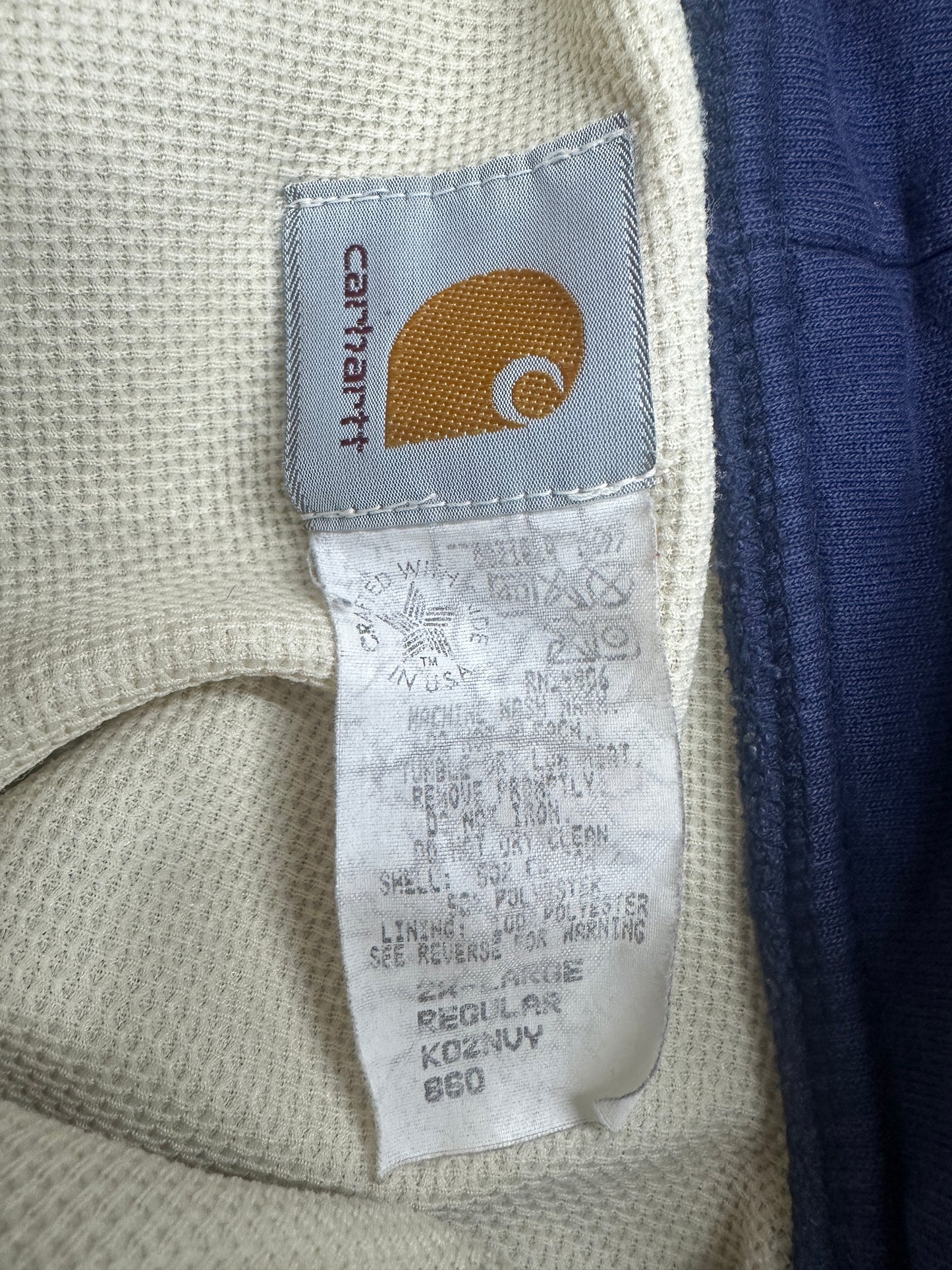 [XL] 80s Carhartt Thermal Hood Zip-up