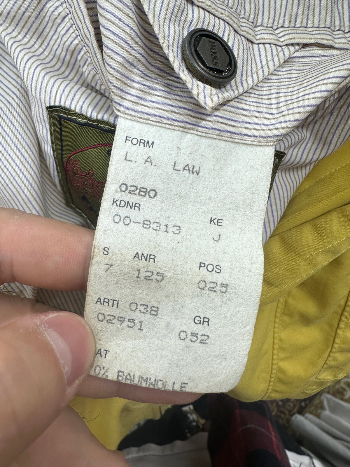 [52] 80s HUGO BOSS LAW Bomber Jacket