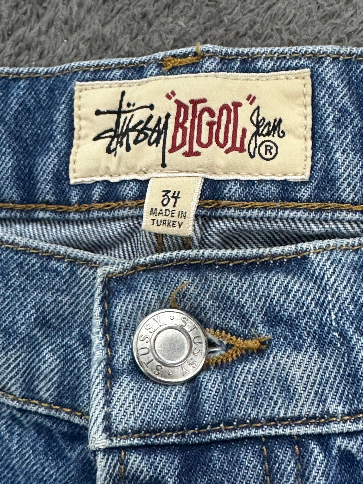 [34] Stussy BIGOL Jean Indigo