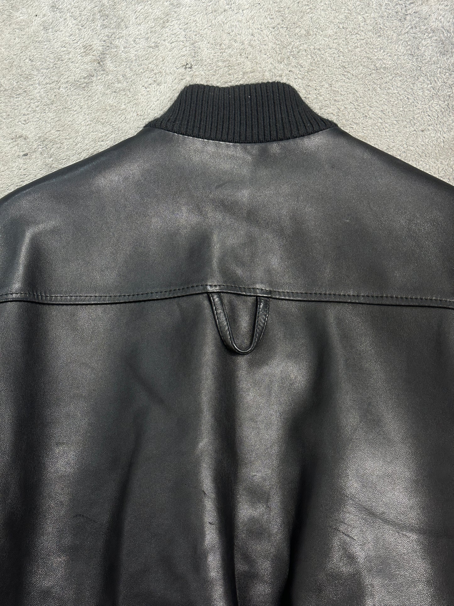 [L] 2000' Dolce&Gabbana Leather Bomber Jacket