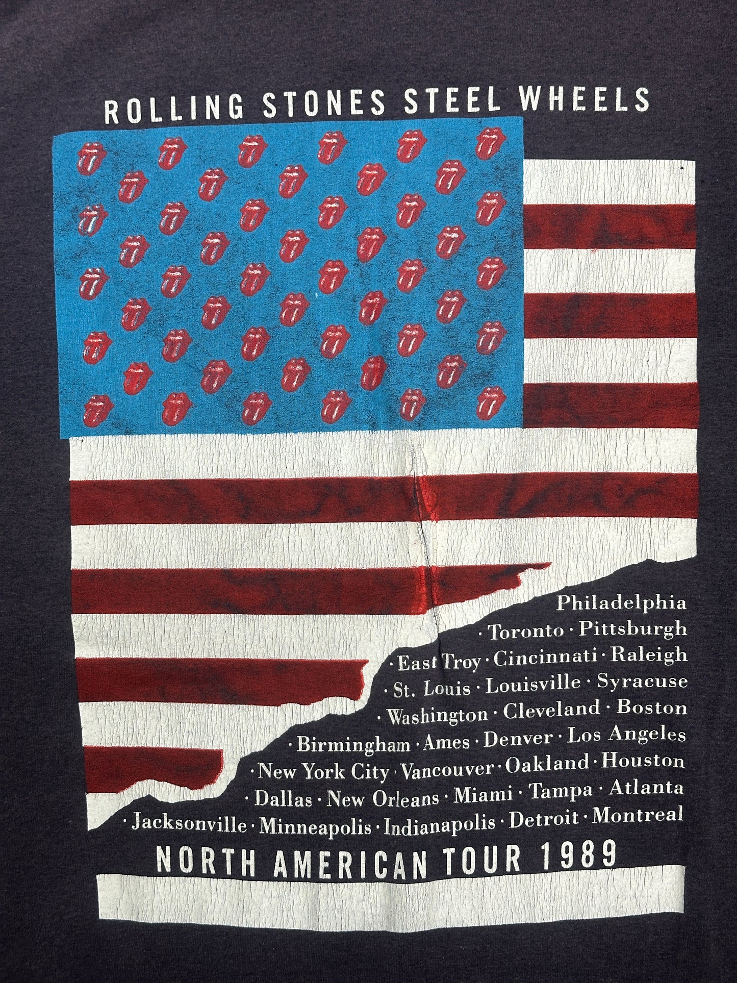 [L] 1989' Rolling Stones North American Tour Tee