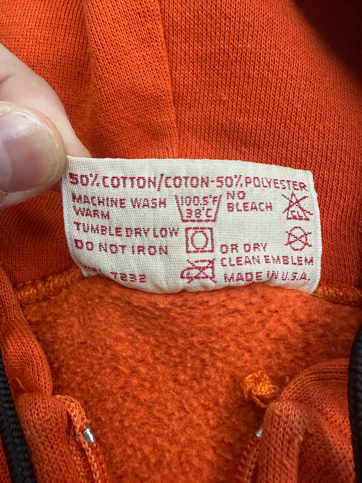 [L] 70s Russell Hood Zip-up Orange