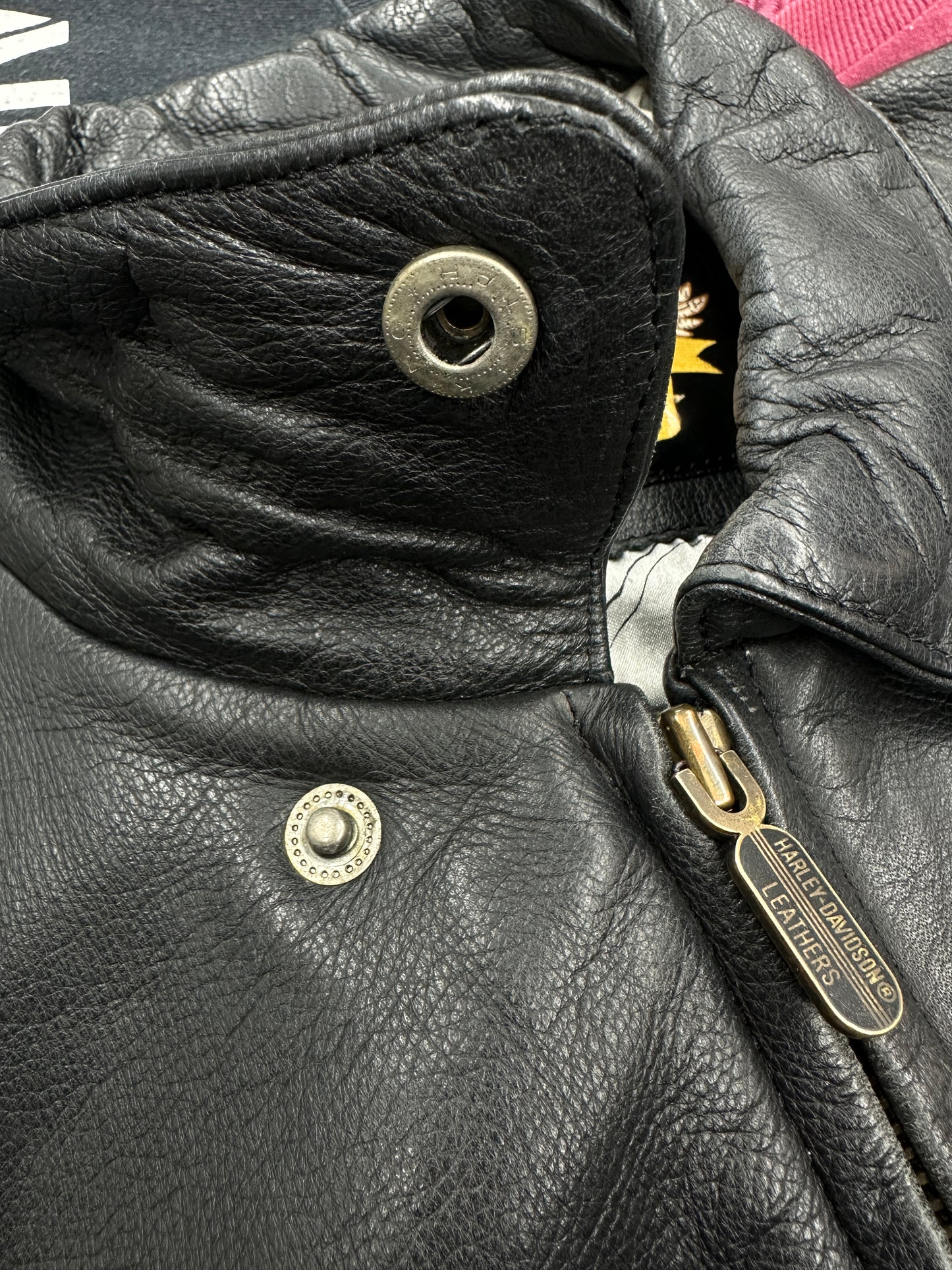 [44] 90s Harley Davidson A-2 Leather Jacket