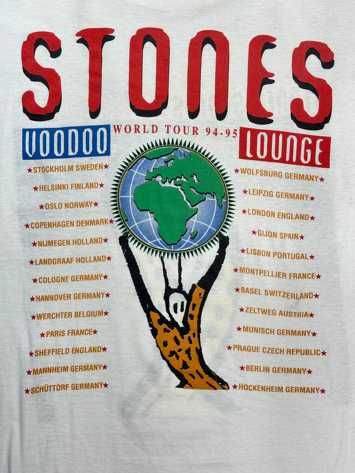 [XL] 1995' Rolling Stones Voodoo Lounge World Tour Tee