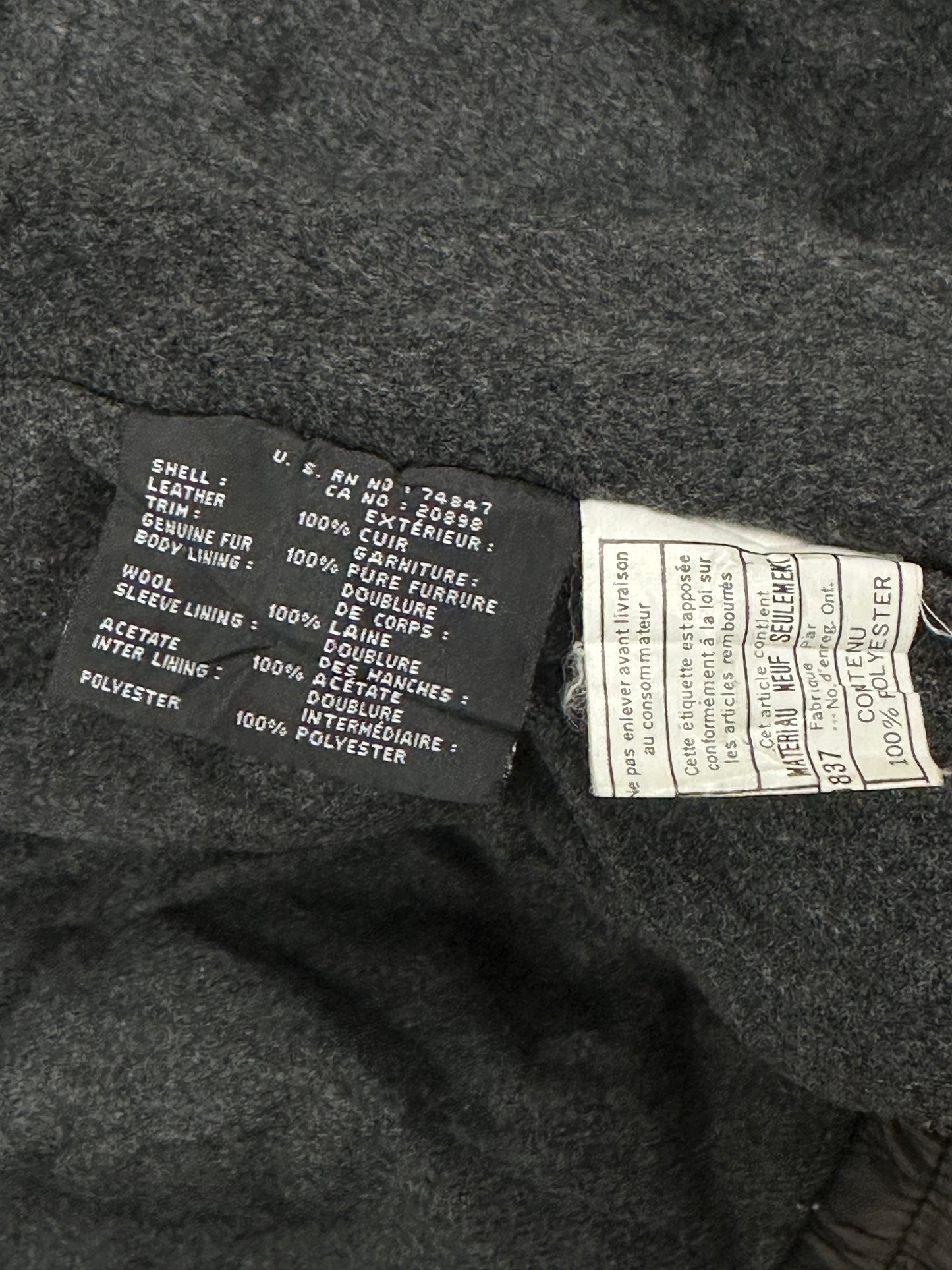 [44] 90s HUGO BOSS Aviator Leather Jacket