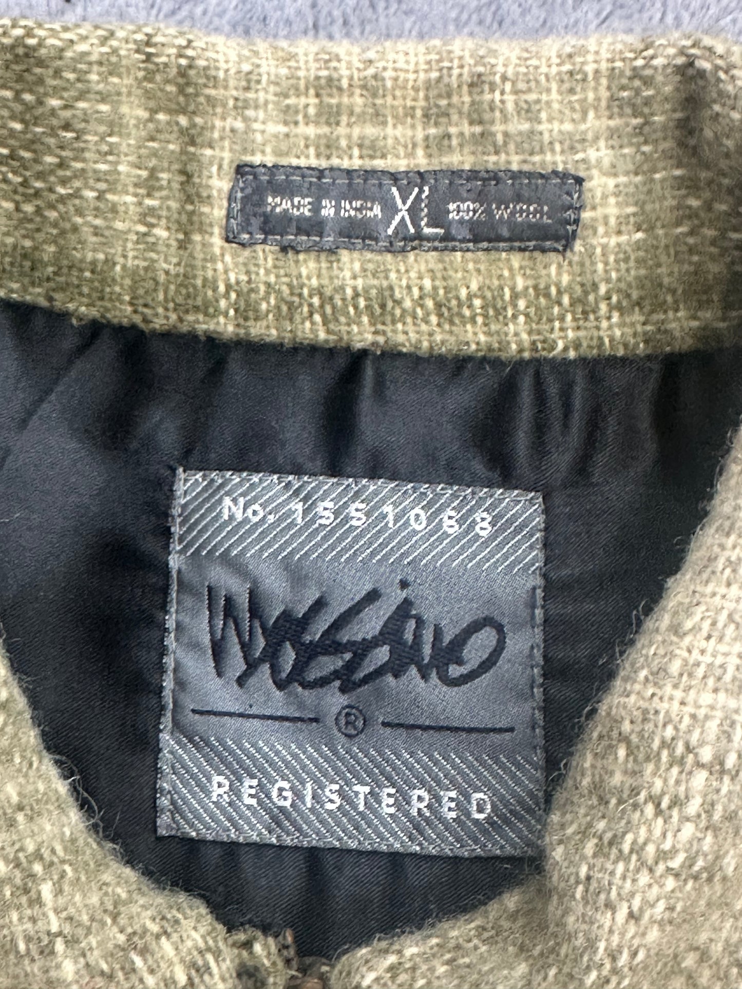 [XL] 90s Mossimo Wool Flannel Zip-up Jacket