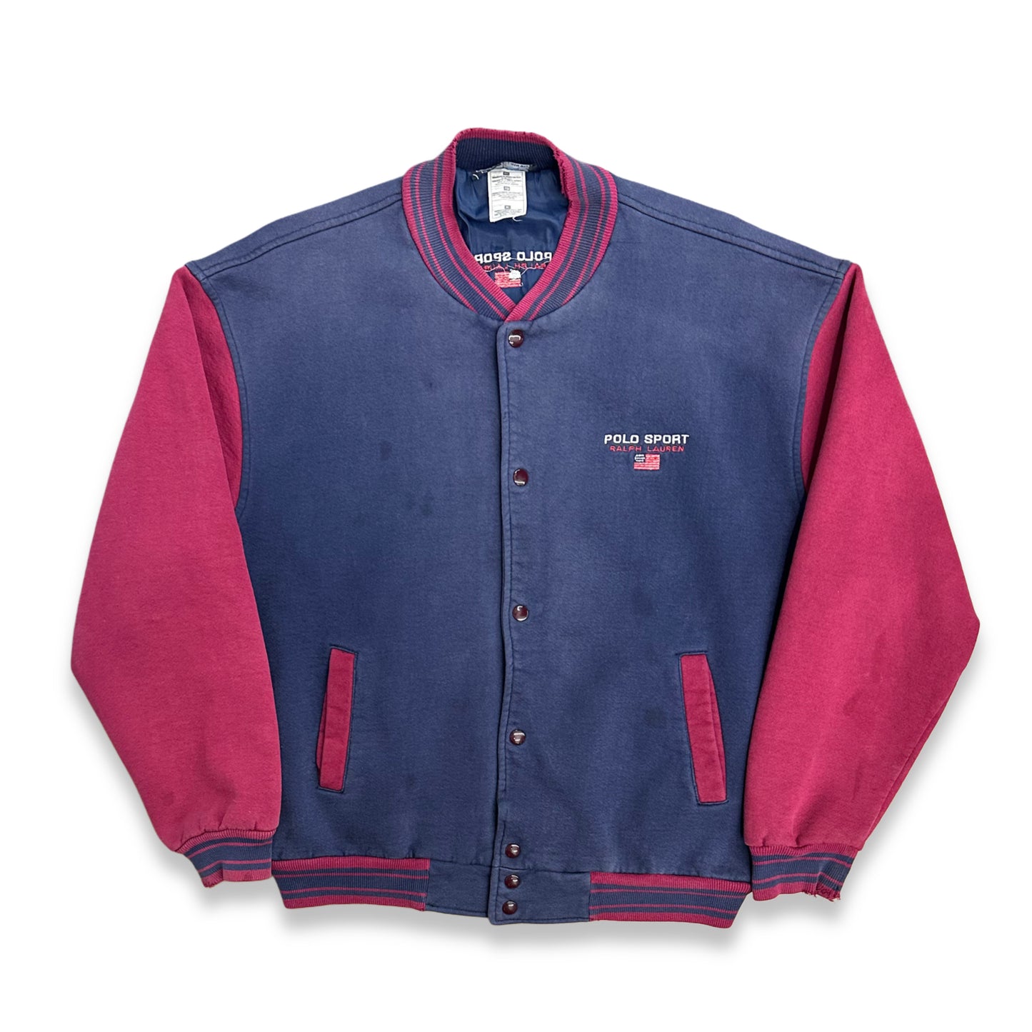 [XL] 90s POLO SPORT Sweat Varsity Jacket