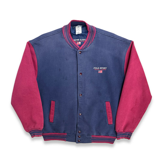 [XL] 90s POLO SPORT Sweat Varsity Jacket