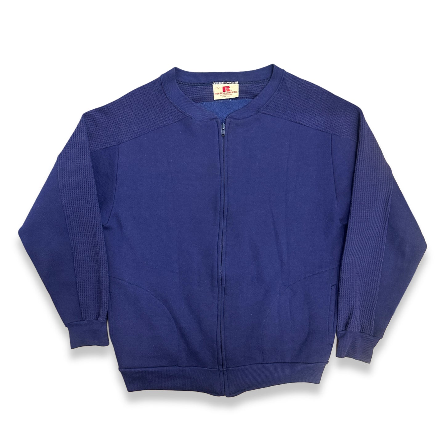 [L] 70s Russell Thermal Sweatshirt Zip-up