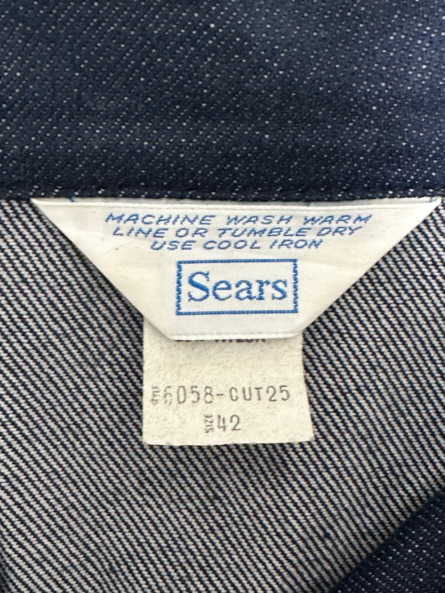 70s Sears Denim Chore Jacket L