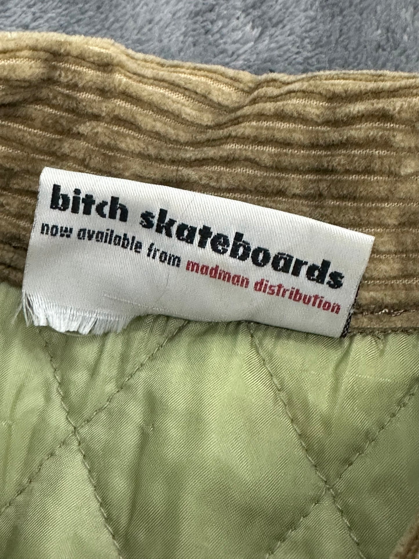 [L] 90s Bitch Skateboards Corduroy Zip-up Jacket
