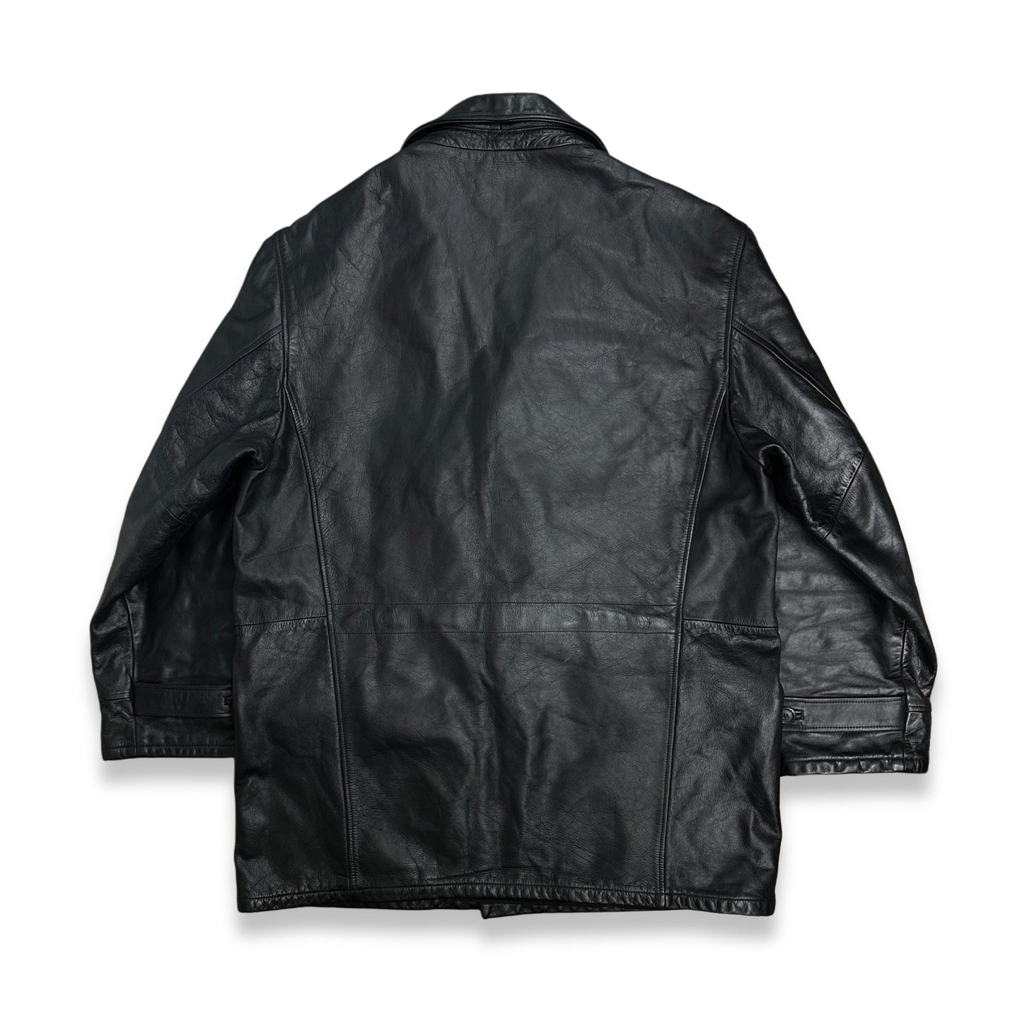 [50] 80s Armani Jeans Leather Jacket