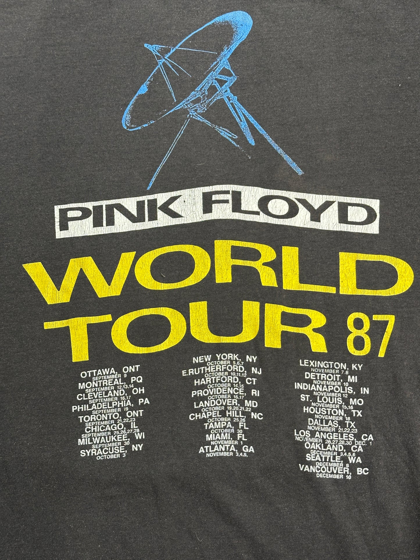 [L] 1987' PINK FLOYD World Tour Tee