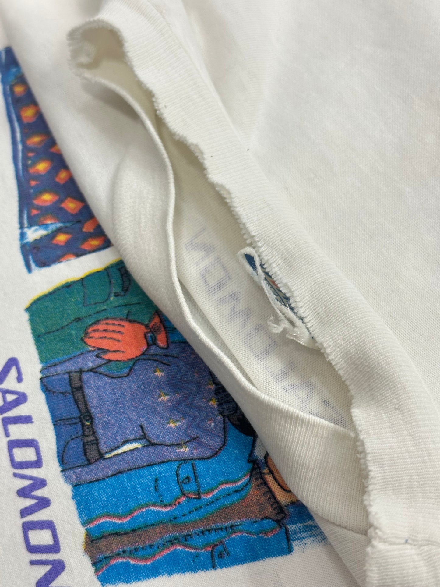 [L] Late 80s SALOMON Ski Cartoon Tee