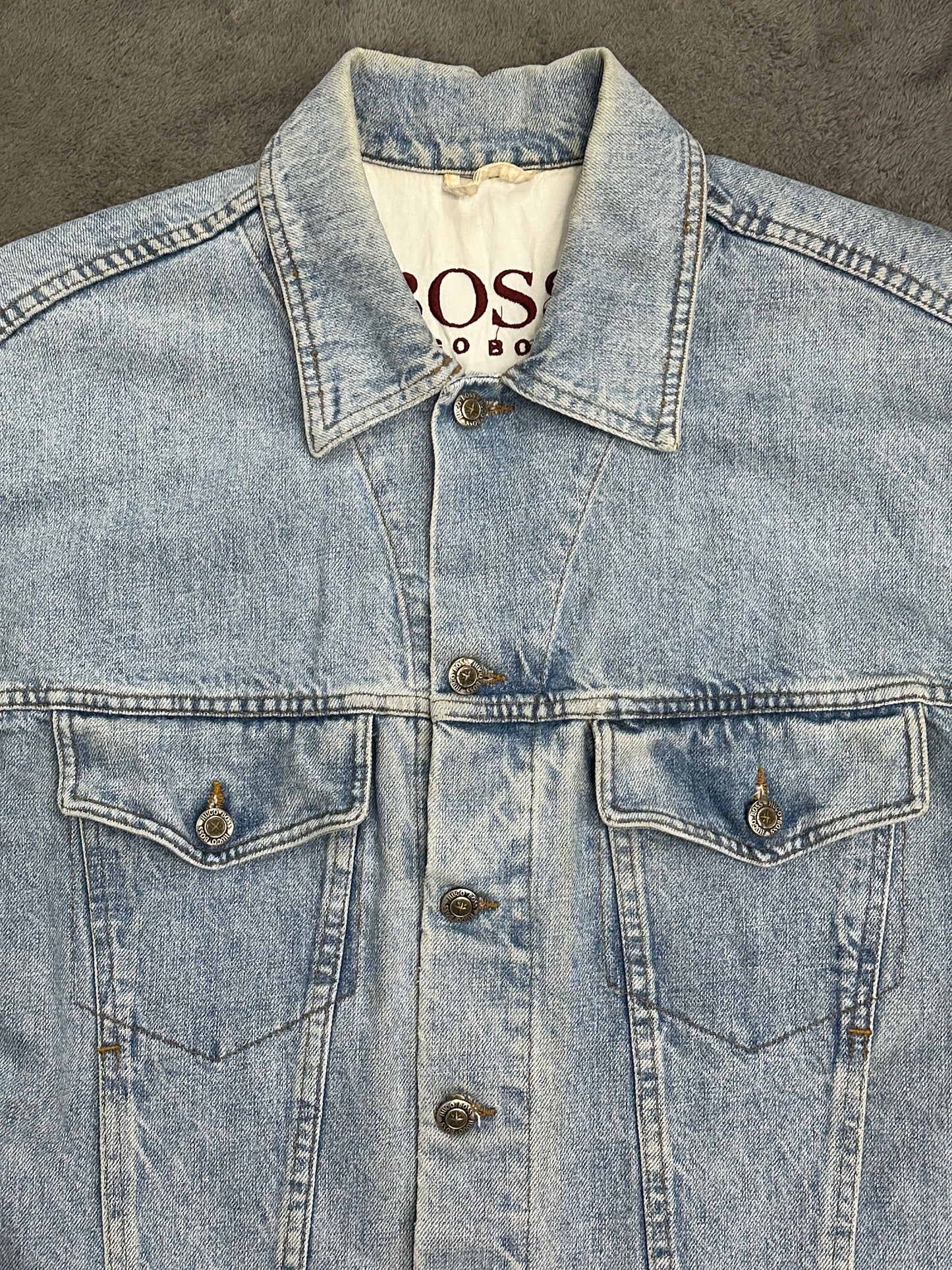 [52] 90s HUGO BOSS Denim Trucker Jacket