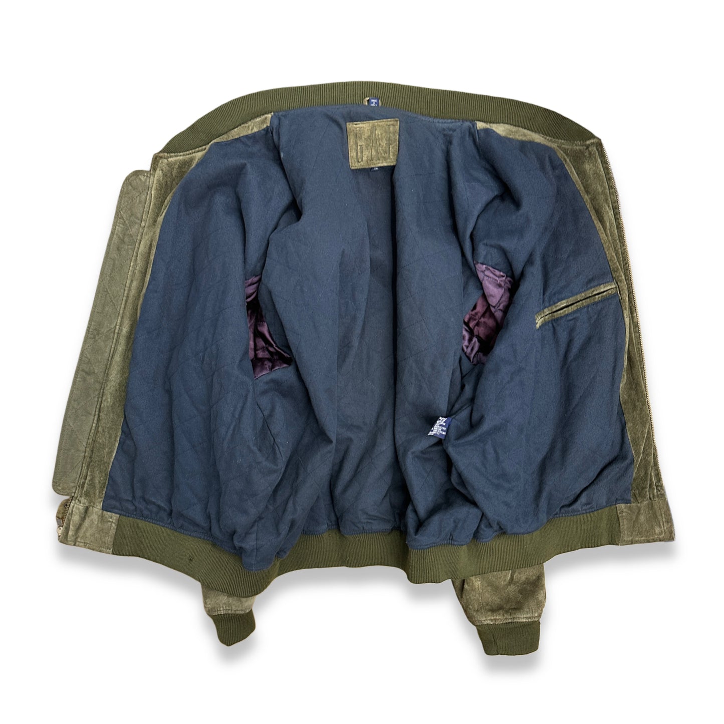 [XL] 90s GAP Olive Green Corduroy Bomber Jacket