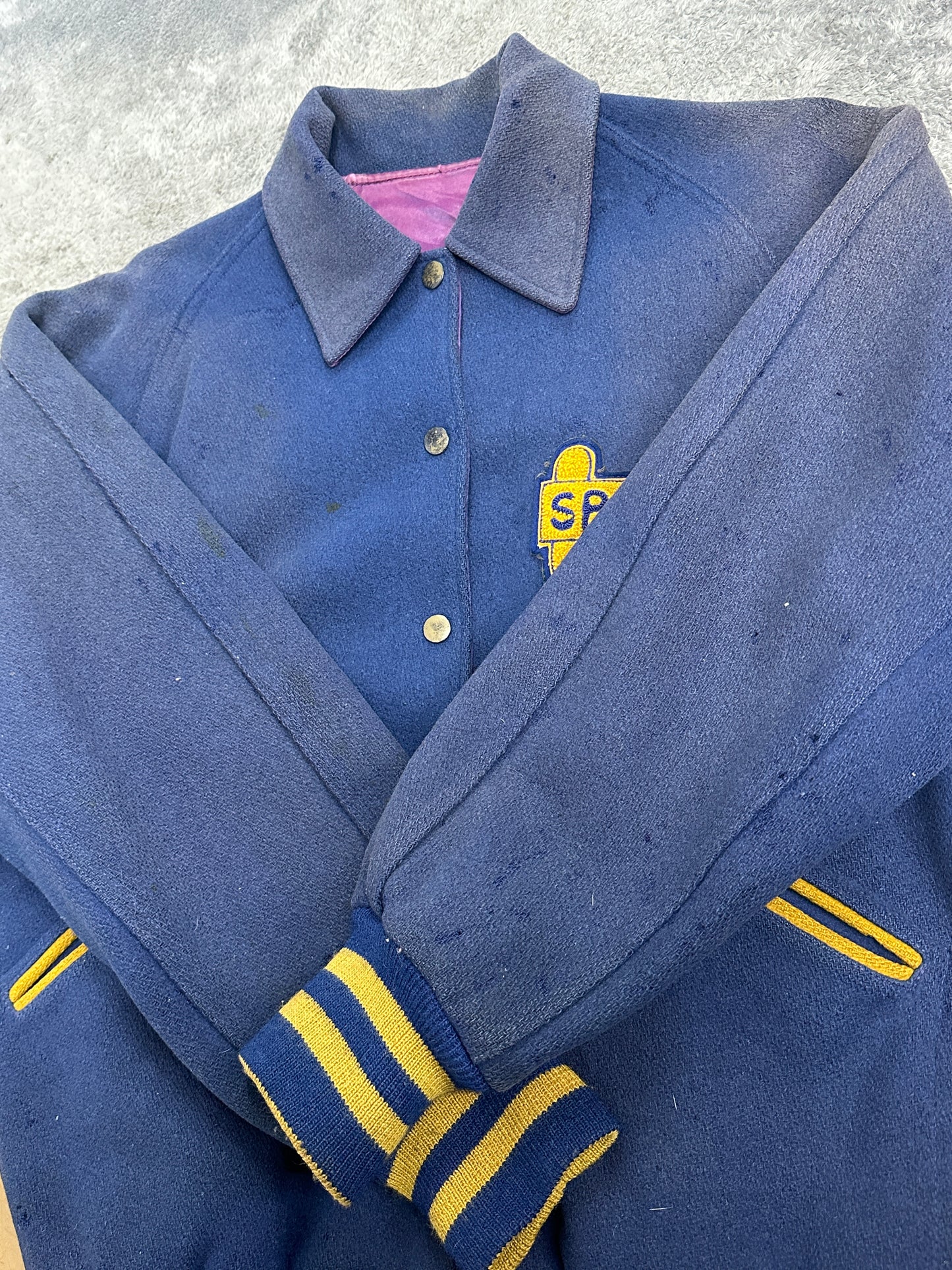 [M] 60s Spurs Reversible Wool Varsity Jacket