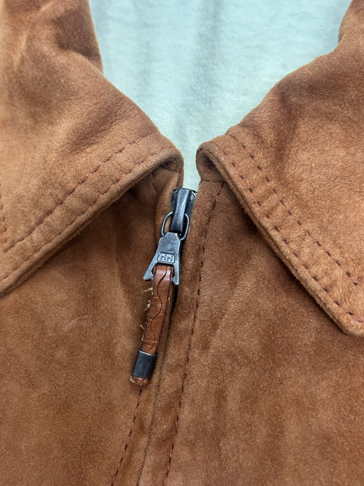 [50] 80s HUGO BOSS Suede Leather Bomber Jacket